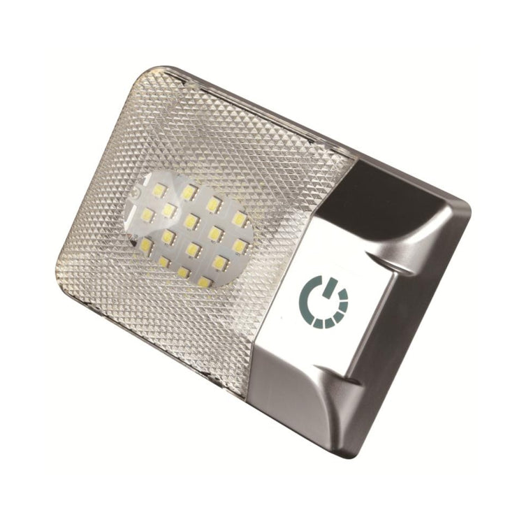 D4376S DC11-18V 3.6W 6000-6500K IP50 24LEDs SMD-5050 Marine RV Dimmable LED Dome Light Ceiling Lamp, with Touch Control