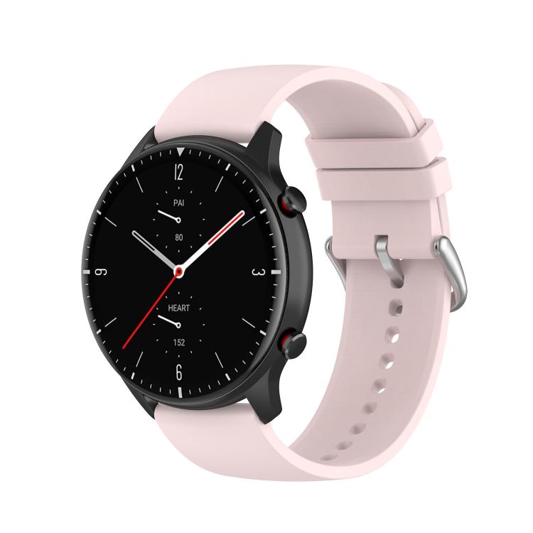 22mm Kalebol Round Tail Silicone Watch Band(Light Pink)