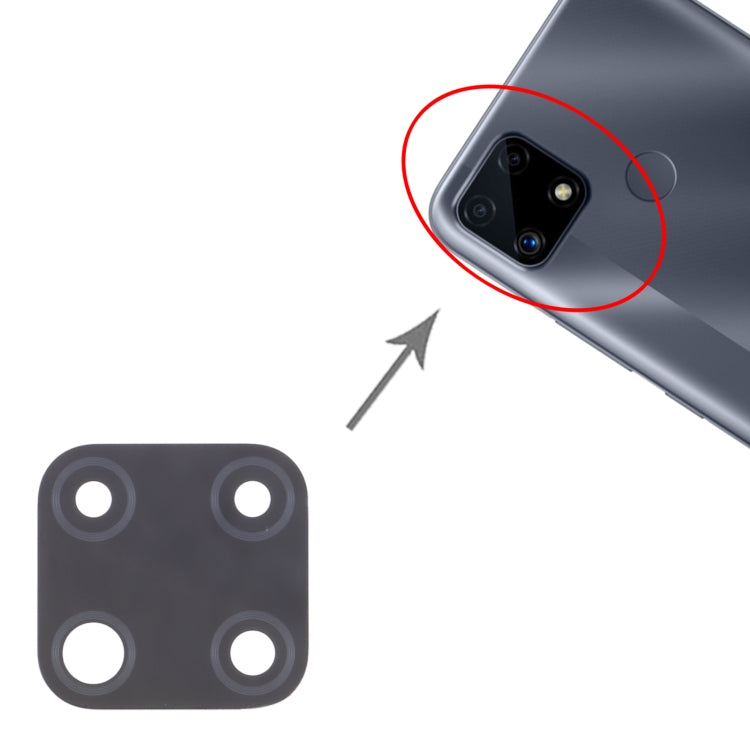 For OPPO Realme C25 RMX3193, RMX3191 10pcs Back Camera Lens