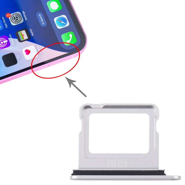 For iPhone 16 Plus SIM Card Tray (Silver)