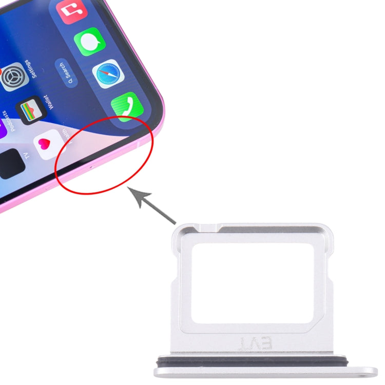 For iPhone 16 SIM + SIM Card Tray (Silver)