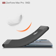 Brushed Texture Carbon Fiber Shockproof TPU Case for ASUS Zenfone Max Pro(M2) (Navy Blue)