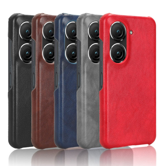 For ASUS Zenfone 9 Litchi Texture Back Cover Phone Case (Black)