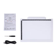 A4-19 6.5W Three Level of Brightness Dimmable A4 LED Drawing Sketchpad Light Pad with USB Cable (White)