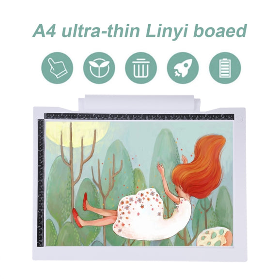 A4-19 6.5W Three Level of Brightness Dimmable A4 LED Drawing Sketchpad Light Pad with USB Cable (White)