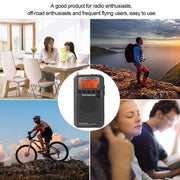 HRD-737 Portable Aircraft Band Radio Wide Frequency Receiver (Gold)
