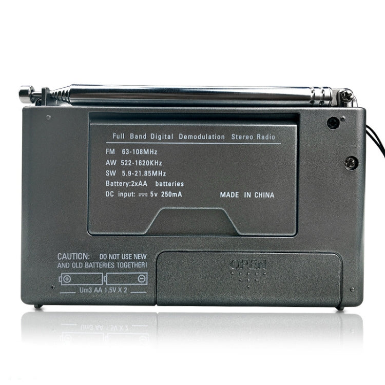 HRD-310 Portable FM AM SW Full Band Digital Demodulation Radio (Grey)