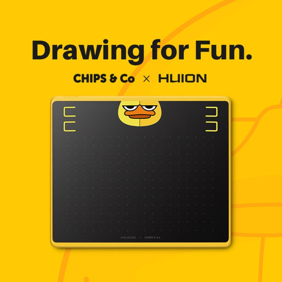 HUION HS64 Chips Special Edition 5080 LPI Art Drawing Tablet with Battery-free Pen for Fun
