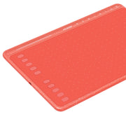 HUION HS611 5080 LPI Touch Strip Art Drawing Tablet for Fun, with Battery-free Pen & Pen Holder (Red)