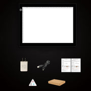 A4 Size 5W 5V LED LED Stepless Dimmable Acrylic Copy Boards for Anime Sketch Drawing Sketchpad, with USB Cable & Plug, Size：220x330x5mm
