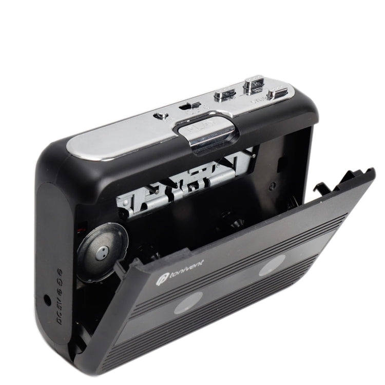 Tonivent TON007B Portable Bluetooth Tape Cassette Player, Support FM / Bluetooth Input and Output(Black)