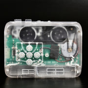 Tonivent TON007T Portable Bluetooth Tape Cassette Player, Support FM / Bluetooth Input and Output(Transparent)