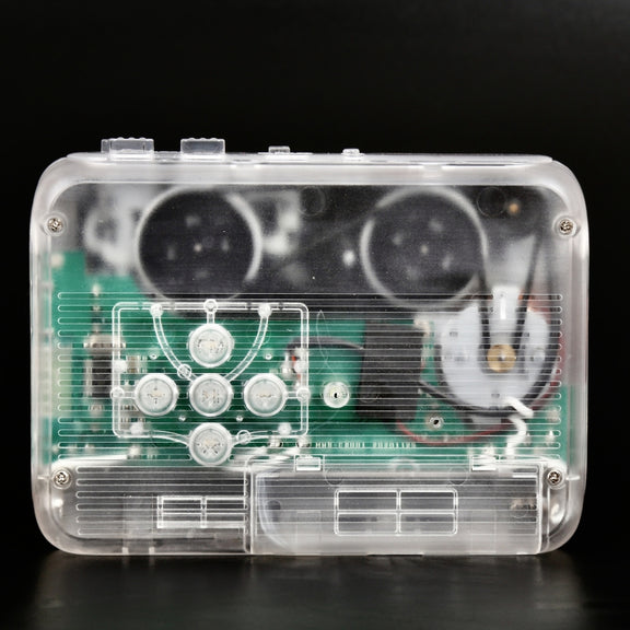 Tonivent TON007T Portable Bluetooth Tape Cassette Player, Support FM / Bluetooth Input and Output(Transparent)