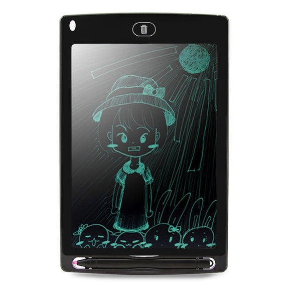 Portable 8.5 inch LCD Writing Tablet Drawing Graffiti Electronic Handwriting Pad Message Graphics Board Draft Paper with Writing Pen(Black)