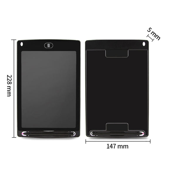 Portable 8.5 inch LCD Writing Tablet Drawing Graffiti Electronic Handwriting Pad Message Graphics Board Draft Paper with Writing Pen(Black)