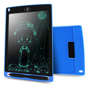 Portable 8.5 inch LCD Writing Tablet Drawing Graffiti Electronic Handwriting Pad Message Graphics Board Draft Paper with Writing Pen(Blue)