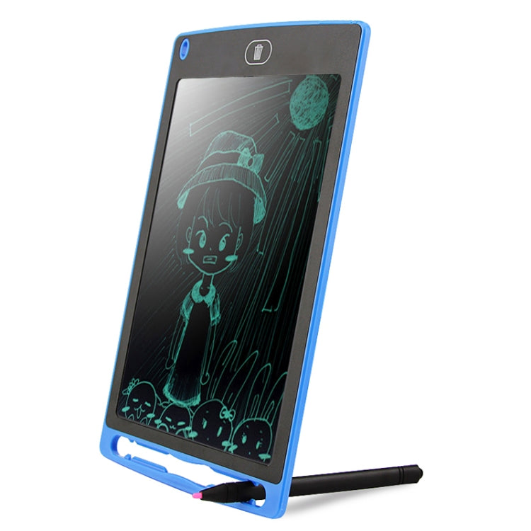 Portable 8.5 inch LCD Writing Tablet Drawing Graffiti Electronic Handwriting Pad Message Graphics Board Draft Paper with Writing Pen(Blue)