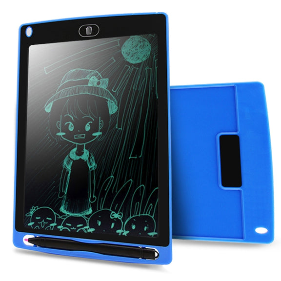 Portable 8.5 inch LCD Writing Tablet Drawing Graffiti Electronic Handwriting Pad Message Graphics Board Draft Paper with Writing Pen(Blue)