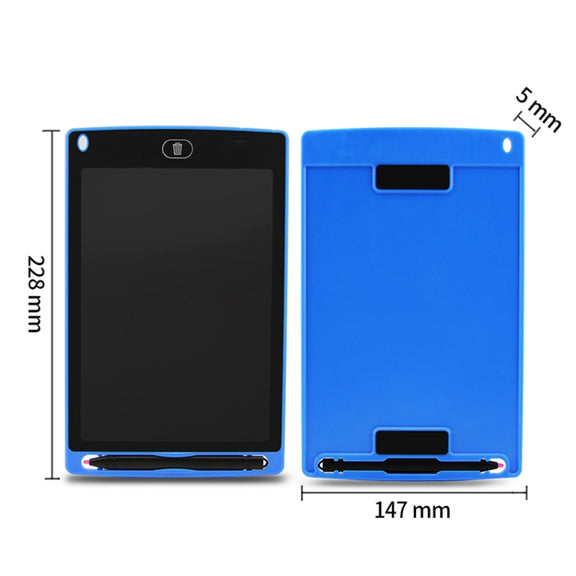 Portable 8.5 inch LCD Writing Tablet Drawing Graffiti Electronic Handwriting Pad Message Graphics Board Draft Paper with Writing Pen(Blue)
