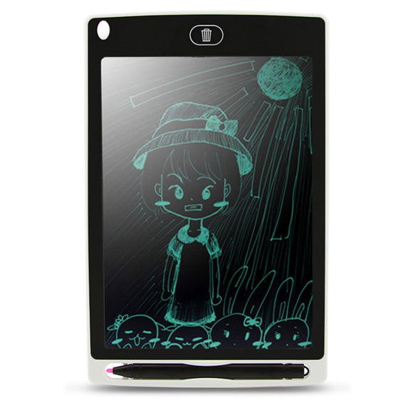 Portable 8.5 inch LCD Writing Tablet Drawing Graffiti Electronic Handwriting Pad Message Graphics Board Draft Paper with Writing Pen(White)