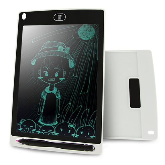 Portable 8.5 inch LCD Writing Tablet Drawing Graffiti Electronic Handwriting Pad Message Graphics Board Draft Paper with Writing Pen(White)