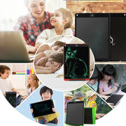 Portable 12 inch LCD Writing Tablet Drawing Graffiti Electronic Handwriting Pad Message Graphics Board Draft Paper with Writing Pen(Green)