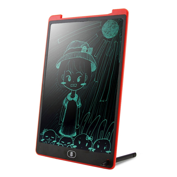 Portable 12 inch LCD Writing Tablet Drawing Graffiti Electronic Handwriting Pad Message Graphics Board Draft Paper with Writing Pen(Red)