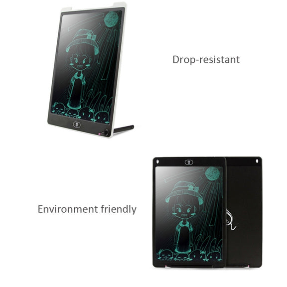 Portable 12 inch LCD Writing Tablet Drawing Graffiti Electronic Handwriting Pad Message Graphics Board Draft Paper with Writing Pen(White)