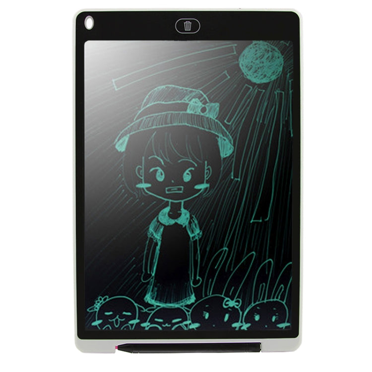 Portable 12 inch LCD Writing Tablet Drawing Graffiti Electronic Handwriting Pad Message Graphics Board Draft Paper with Writing Pen(White)