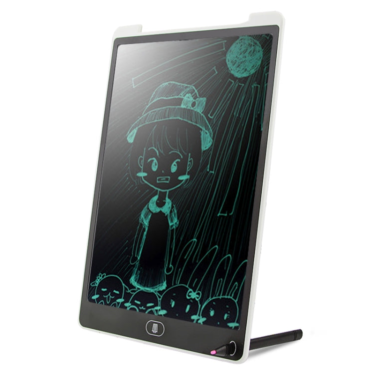 Portable 12 inch LCD Writing Tablet Drawing Graffiti Electronic Handwriting Pad Message Graphics Board Draft Paper with Writing Pen(White)