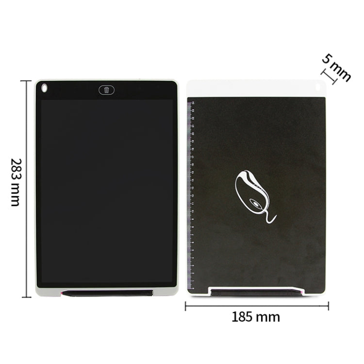 Portable 12 inch LCD Writing Tablet Drawing Graffiti Electronic Handwriting Pad Message Graphics Board Draft Paper with Writing Pen(White)