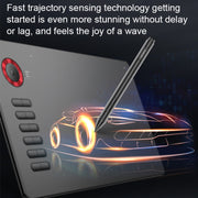 VEIKK A15PRO 10x6 inch 5080 LPI Type-C Interface Smart Touch Electronic Graphic Tablet (Grey)