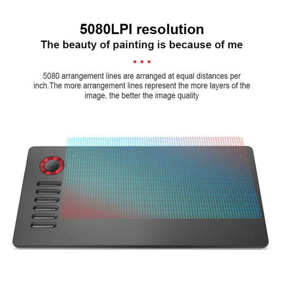 VEIKK A15PRO 10x6 inch 5080 LPI Type-C Interface Smart Touch Electronic Graphic Tablet (Blue)
