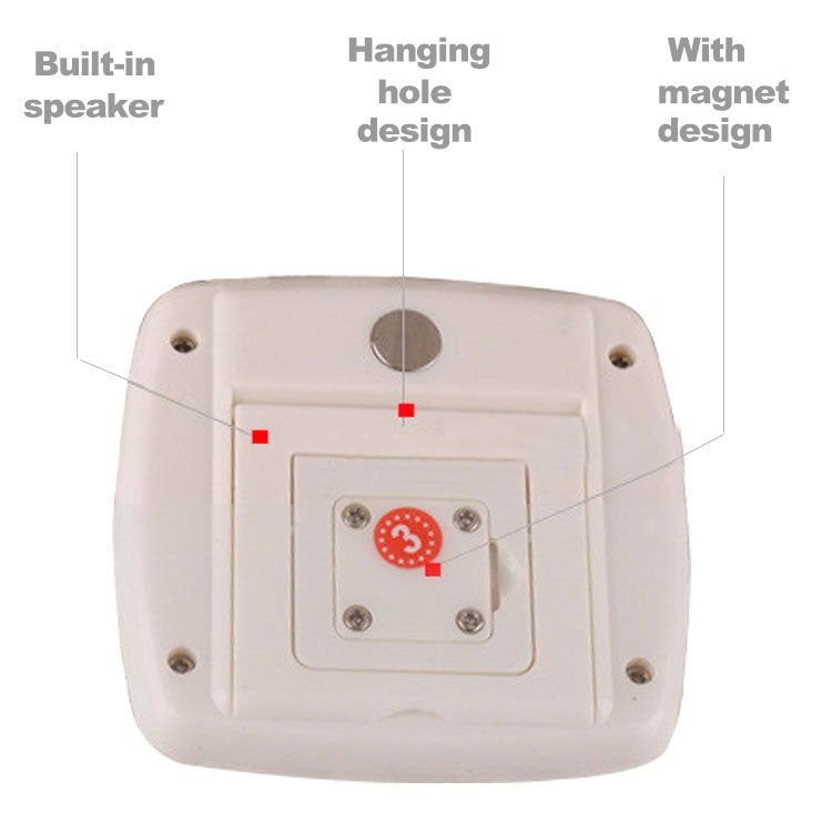 Kitchen Timer Digital Electronic Loud Alarm Magnetic Backing With Holder for Cooking Baking Sports Games Office(White)