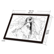 23W 12V LED Three Level of Brightness Dimmable A2 Acrylic Copy Boards Anime Sketch Drawing Sketchpad, US Plug