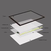 23W 12V LED Three Level of Brightness Dimmable A2 Acrylic Copy Boards Anime Sketch Drawing Sketchpad, US Plug