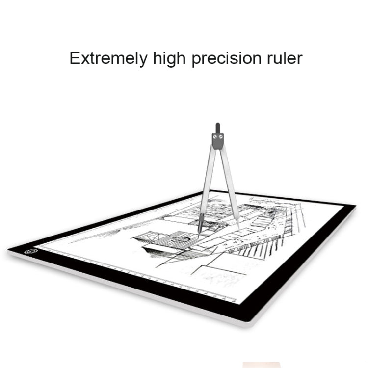 8W 5V LED USB Three Level of Brightness Dimmable A3 Acrylic Scale Copy Boards Anime Sketch Drawing Sketchpad with USB Cable & Power Adapter