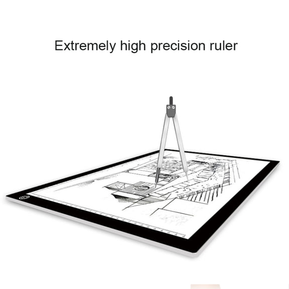 8W 5V LED USB Three Level of Brightness Dimmable A3 Acrylic Scale Copy Boards Anime Sketch Drawing Sketchpad with USB Cable & Power Adapter
