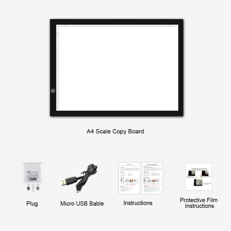 8W 5V LED USB Stepless Dimming A3 Acrylic Scale Copy Boards Anime Sketch Drawing Sketchpad with USB Cable & Power Adapter