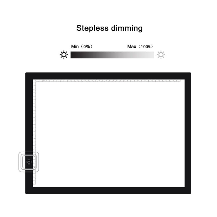 8W 5V LED USB Stepless Dimming A3 Acrylic Scale Copy Boards Anime Sketch Drawing Sketchpad with USB Cable & Power Adapter