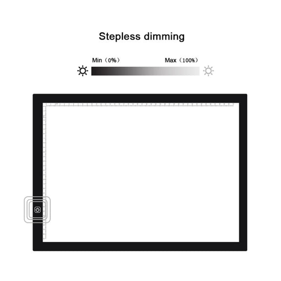 8W 5V LED USB Stepless Dimming A3 Acrylic Scale Copy Boards Anime Sketch Drawing Sketchpad with USB Cable & Power Adapter
