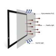 8W 5V LED USB Stepless Dimming A3 Acrylic Scale Copy Boards Anime Sketch Drawing Sketchpad with USB Cable & Power Adapter