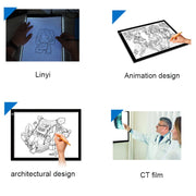 8W 5V LED USB Stepless Dimming A3 Acrylic Scale Copy Boards Anime Sketch Drawing Sketchpad with USB Cable & Power Adapter