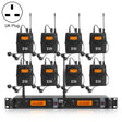 XTUGA IEM1200 Wireless Transmitter 8 Bodypack Stage Singer In-Ear Monitor System (UK Plug) - Microphone by PMc TechLife | Online Shopping South Africa | PMc TechLife | Buy Now Pay Later Mobicred