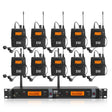 XTUGA IEM1200 Wireless Transmitter 10 Bodypack Stage Singer In-Ear Monitor System (AU Plug) - Microphone by XTUGA | Online Shopping South Africa | PMc TechLife | Buy Now Pay Later Mobicred