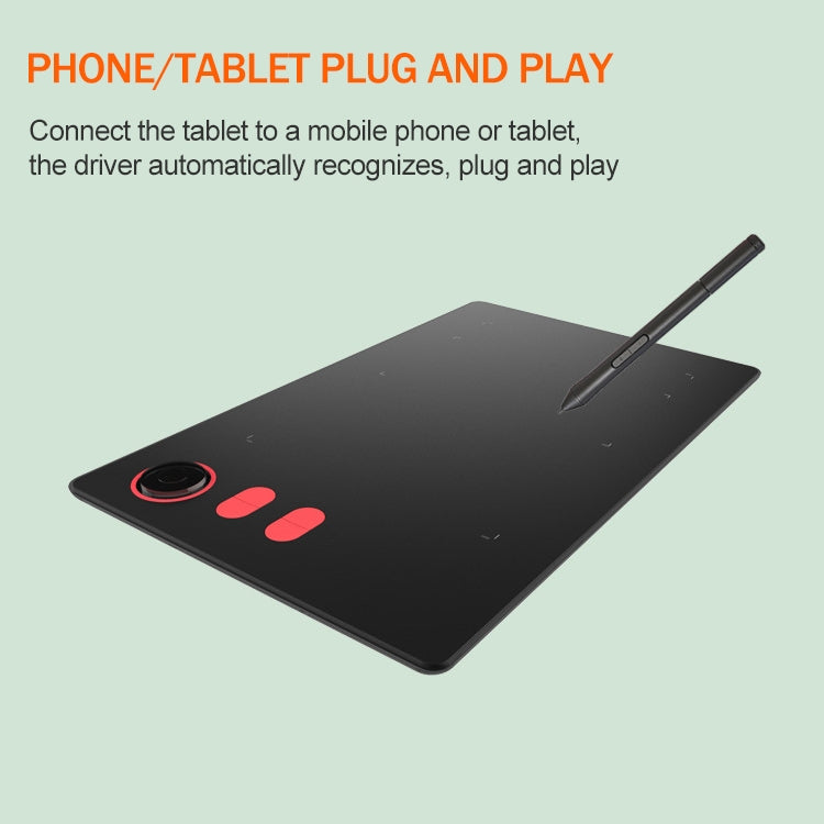10Moons G20 Digital Tablet Capable of Connecting with Mobile Phone and Tablet Computer with 8192 Passive Pen