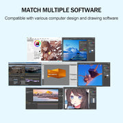 10Moons T503 Drawing Tablet Can Be Connected to mobile Phone Tablet with 8192 Passive Pen(White)