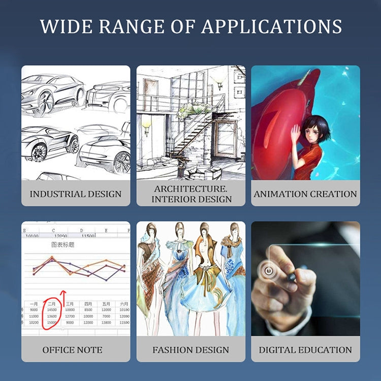 10Moons T503 Drawing Tablet Can Be Connected to mobile Phone Tablet with 8192 Passive Pen(White)