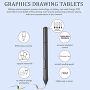 10Moons T503 Drawing Tablet Can Be Connected to mobile Phone Tablet with 8192 Passive Pen(White)