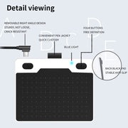 10Moons T503 Drawing Tablet Can Be Connected to mobile Phone Tablet with 8192 Passive Pen(White)